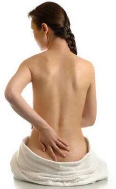 Discomfort in the back with spinal osteochondrosis